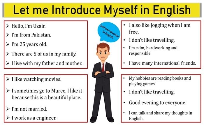 self introduction in english for students